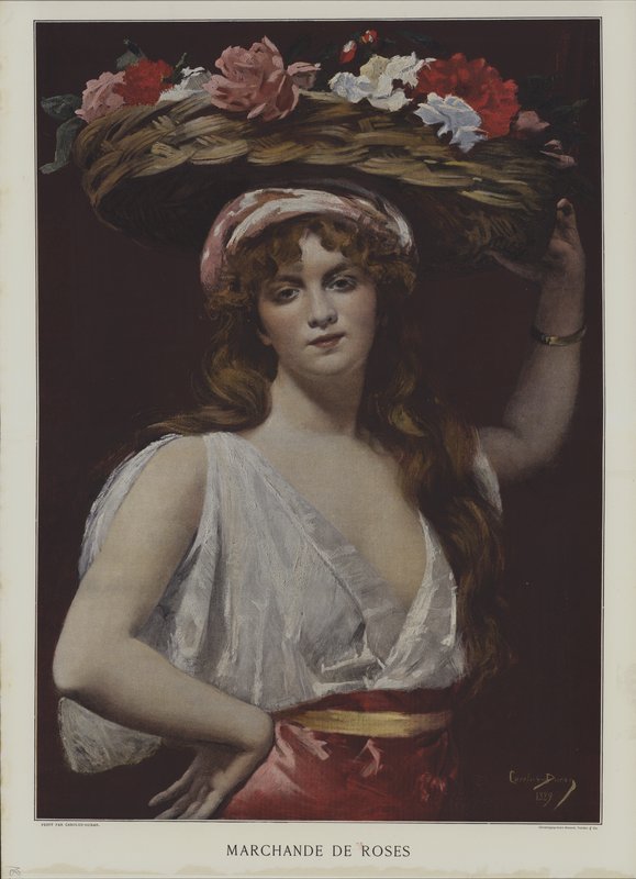 Rozenverkoopster door Charles Emile Auguste Carolus Duran