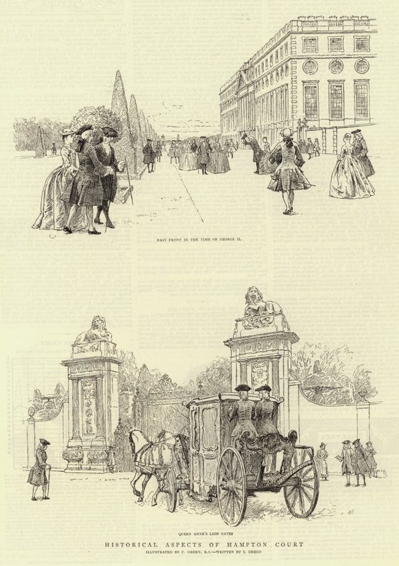 Historische aspecten van Hampton Court door Charles Green