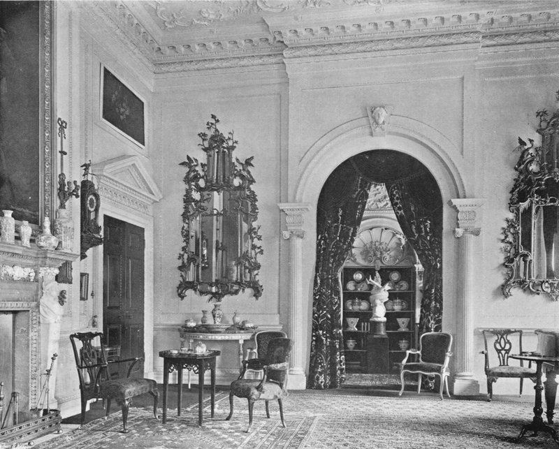 Chippendale Spiegels--Witte Tekenkamer door Charles Latham