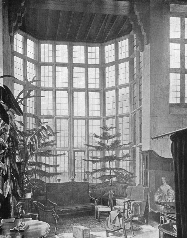 Stanway: Het Grote Raam in de Hal door Charles Latham