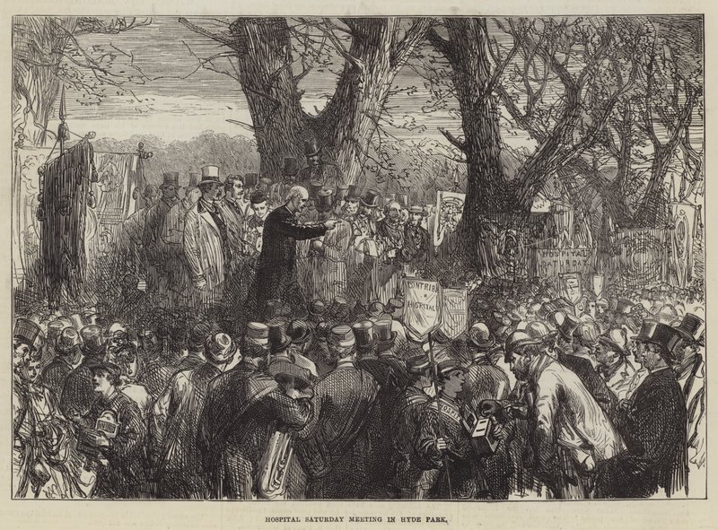 Hospital Saturday Bijeenkomst in Hyde Park door Sir John Charles Robinson
