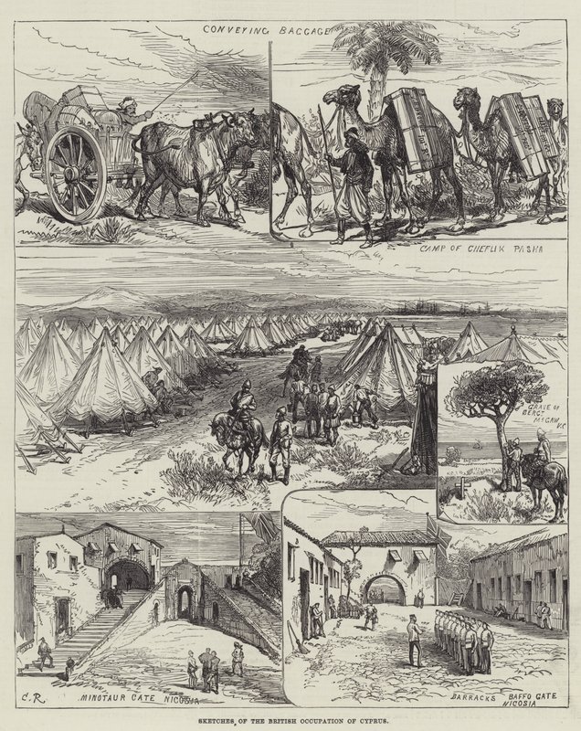 Schetsen van de Britse bezetting van Cyprus door Sir John Charles Robinson