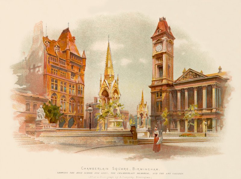 Chamberlain Square, Birmingham door Charles Wilkinson