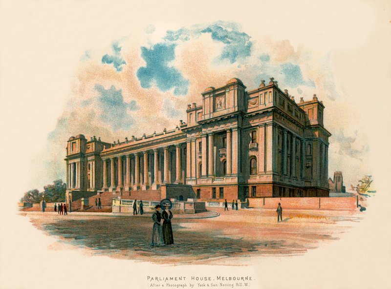 Parlementsgebouw, Melbourne door Charles Wilkinson