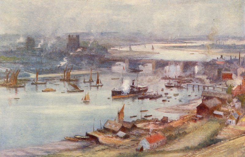 Rochester en de Medway door Charles William Wyllie