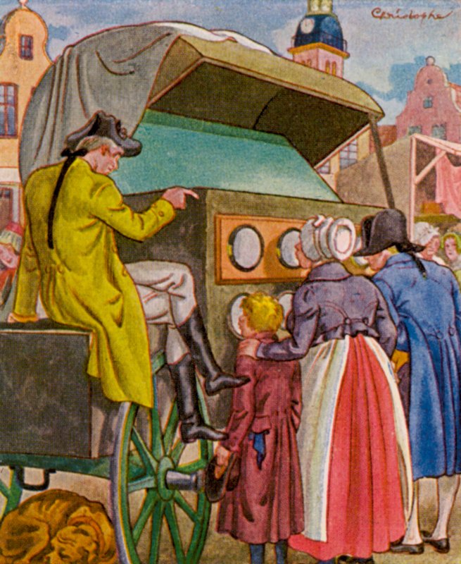 Guckkastenmann / Kijkdoosman door Christophe (1856 1945)