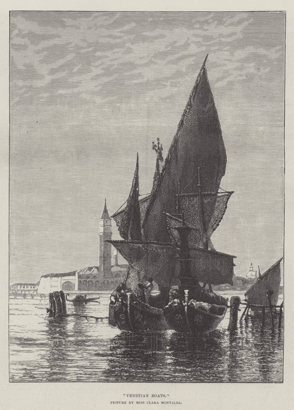 Venetiaanse Boten door Clara Montalba