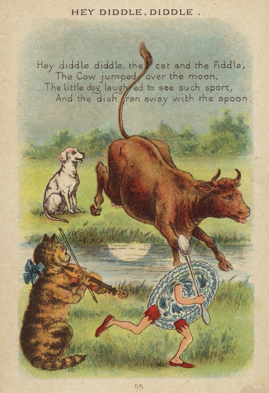 Kinderliedje: Hey Diddle, Diddle door Constance Haslewood