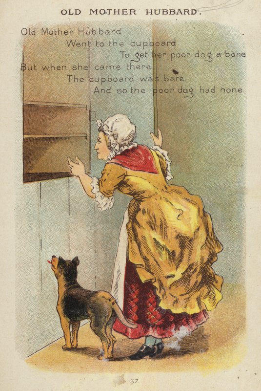 Kinderliedje: Oude Moeder Hubbard door Constance Haslewood
