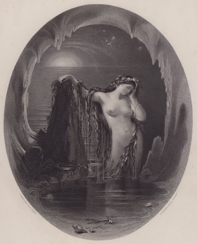 De Oorsprong van de Harp door Daniel (after) Maclise
