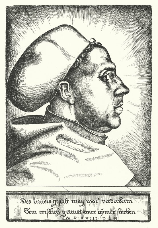 Maarten Luther, Duitse protestantse hervormer door Daniel Hopfer