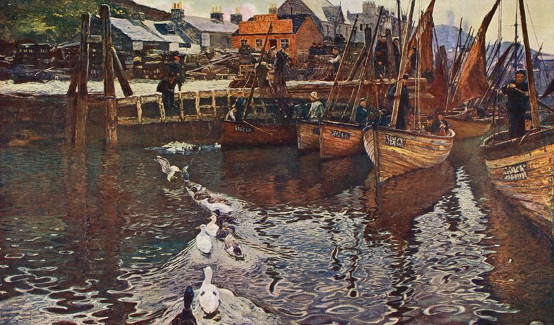 Tarbert Harbour, Loch Fyne door David (after) Murray