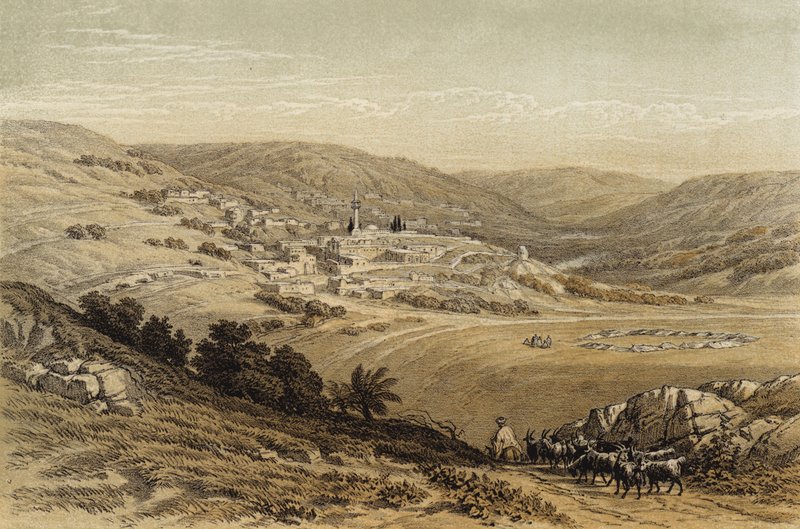 Algemeen uitzicht op Nazareth door David (after) Roberts