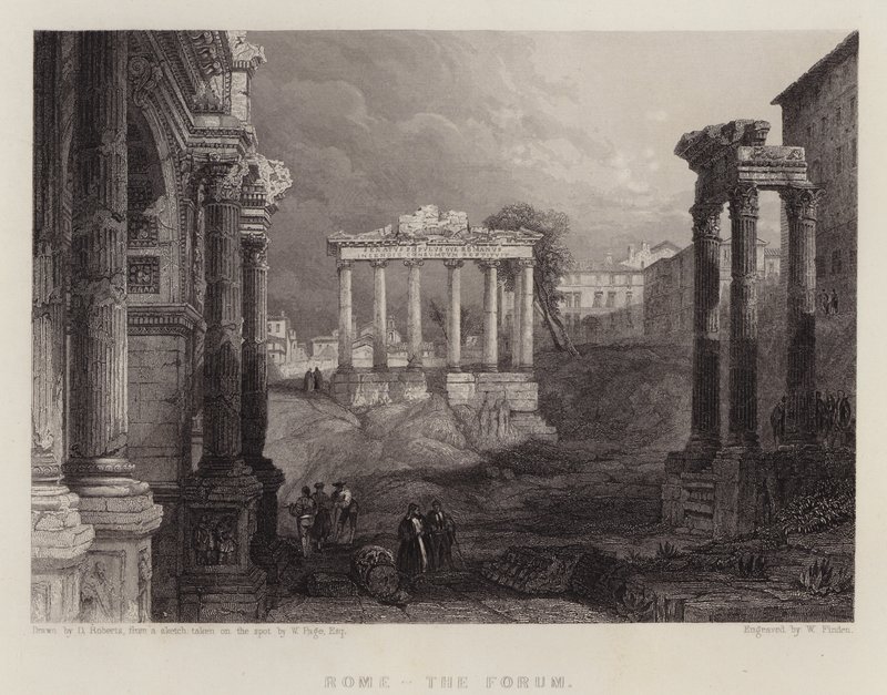Rome, het Forum door David (after) Roberts
