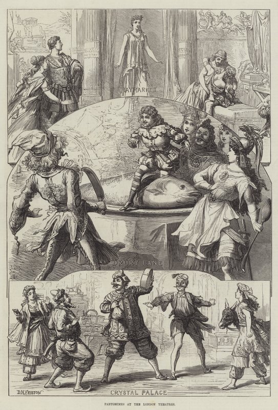 Pantomimes in de Londense theaters door David Henry Friston