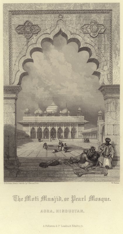De Moti Musjid in Agra door David Roberts
