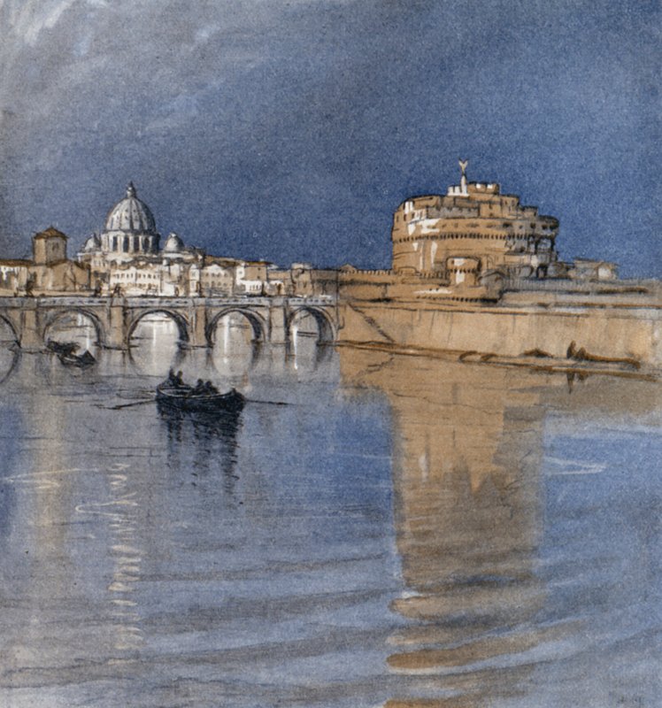 Rome en de Tiber door Donald (after) Maxwell