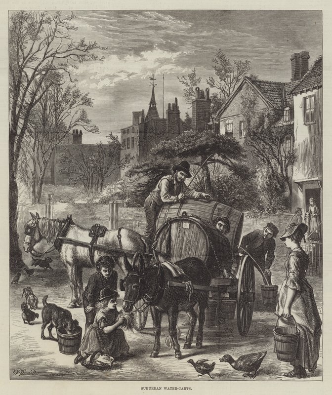Suburbane waterkarren door Ebenezer Newman Downard