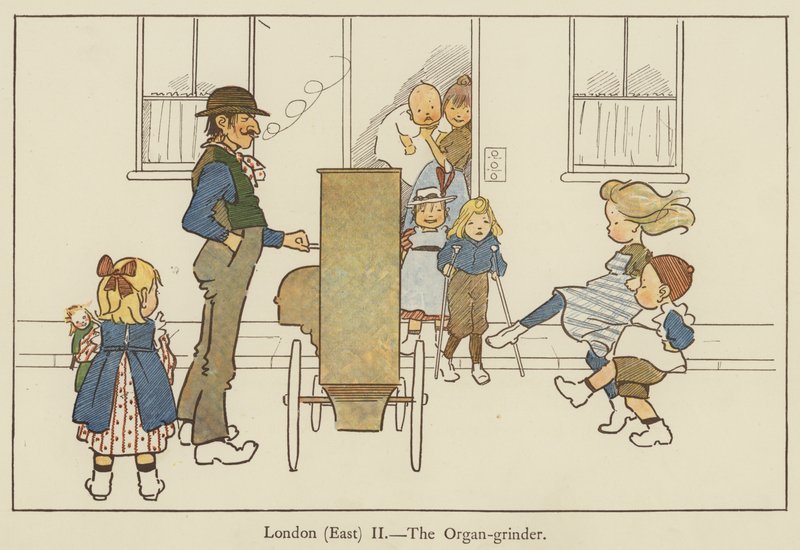 Londen (Oost), de orgeldraaier door Edith Farmiloe