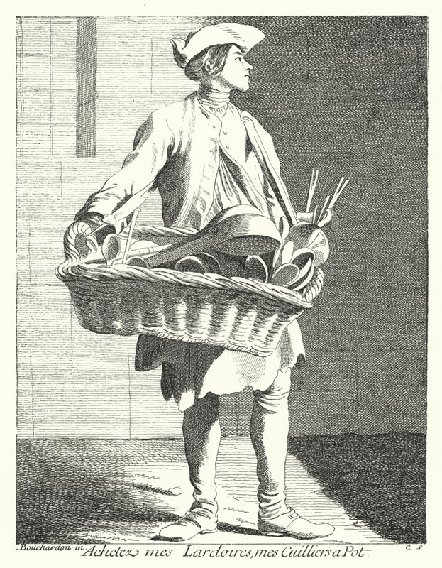 Koop Mijn Pannen en Lepels (gravure) door Edmé (after) Bouchardon
