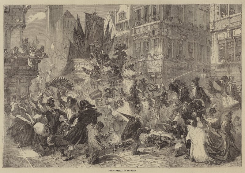 Het Carnaval in Antwerpen door Edmond Morin