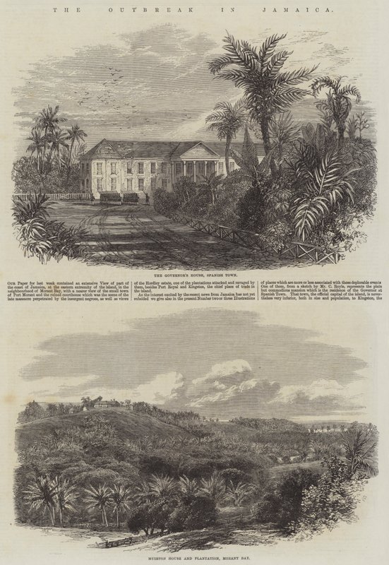 De Uitbraak in Jamaica door Edmund Morison Wimperis