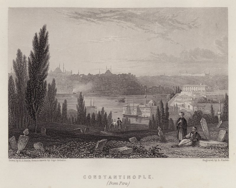 Constantinopel, vanaf Pera door Edmund Thomas (after) Parris