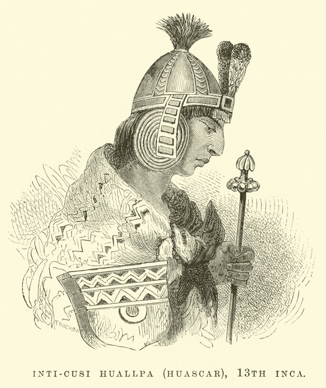 Inti-Cusi Huallpa (Huascar), 13e Inca door Edouard Riou