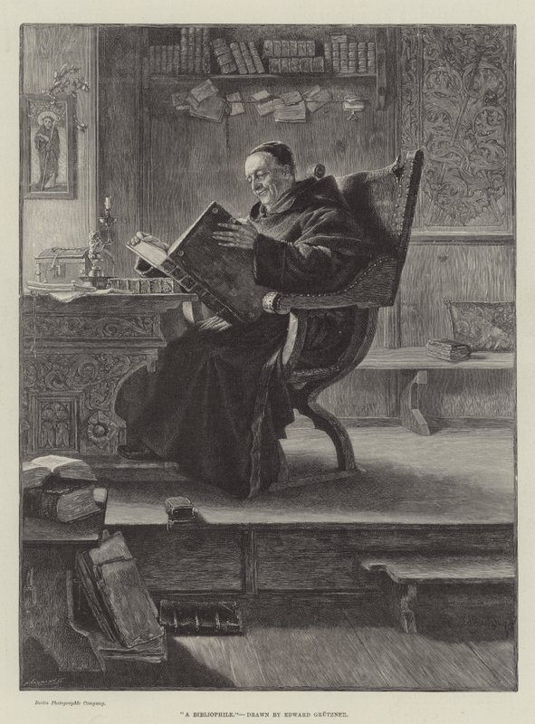 Een bibliofiel door Eduard von Grutzner