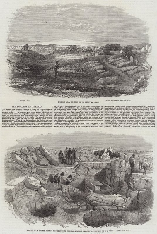 De Explosie bij Inkerman door Edward Angelo Goodall