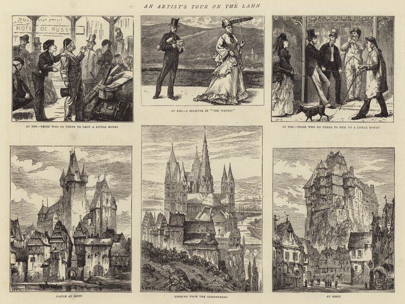 Een Kunstenaarstoer op de Lahn door Edward Frederick Brewtnall