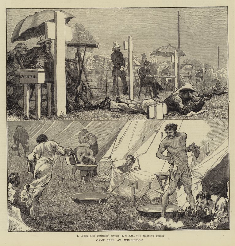 Kamp Leven in Wimbledon door Edward John Gregory