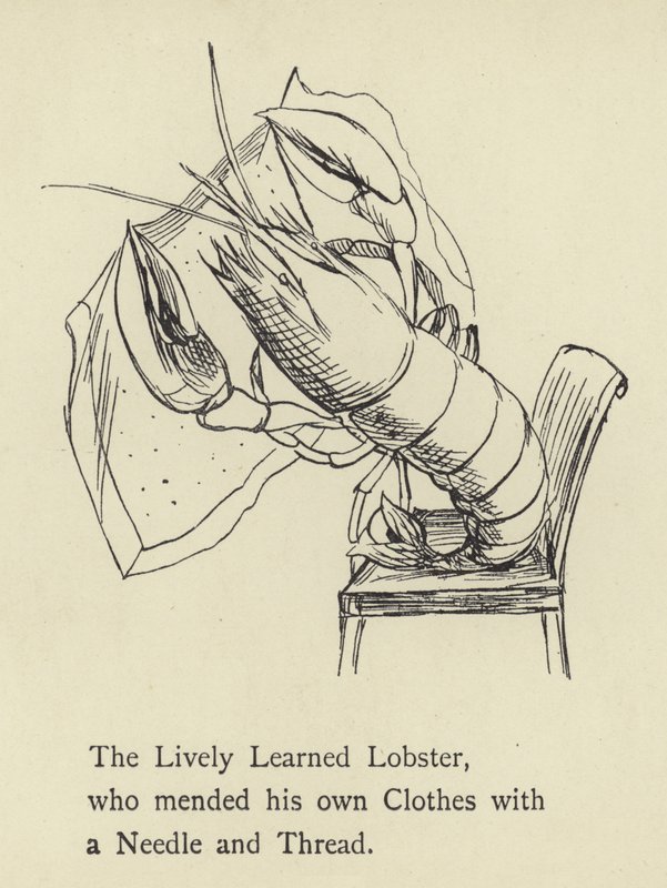 De levendige geleerde kreeft door Edward Lear