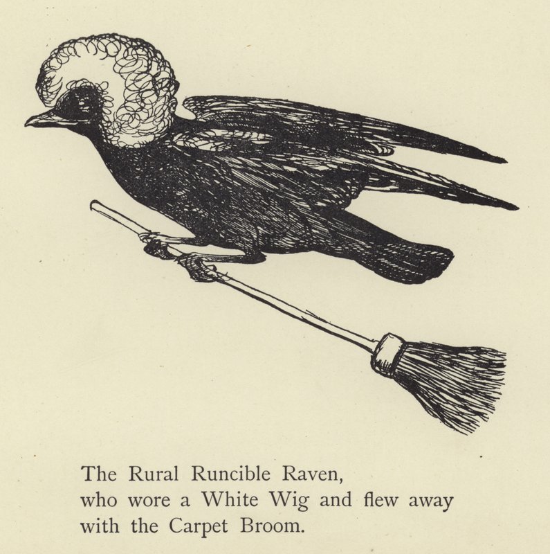De landelijke Runcible Raaf door Edward Lear