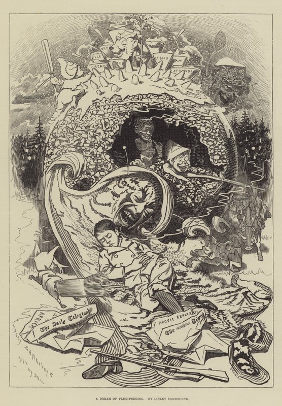 Een droom van pruimenpudding door Edward Linley Sambourne