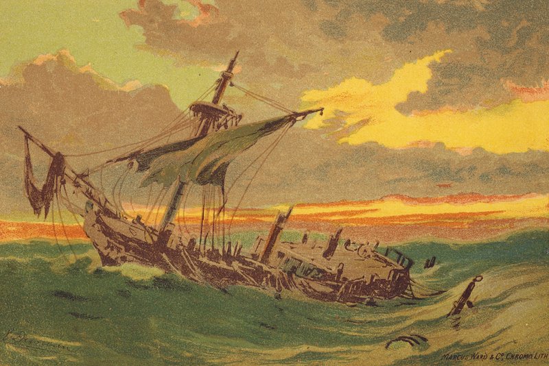 Het Verlaten Schip door Edward (after) Duncan