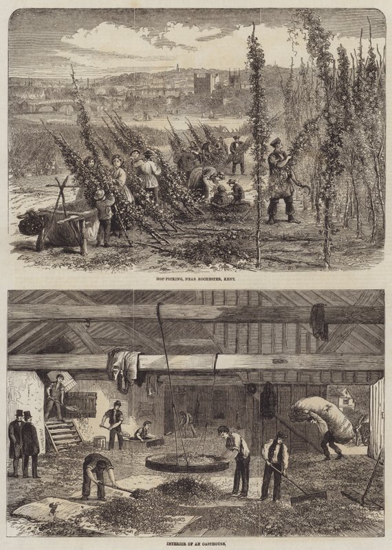 Hopplukken in Kent door Edward Hull