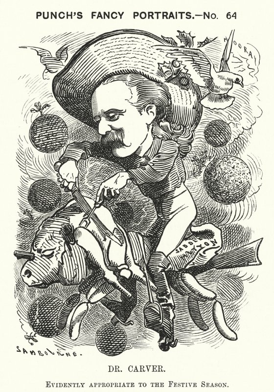 Dr. Carver (gravure) door Edward Linley (after) Sambourne