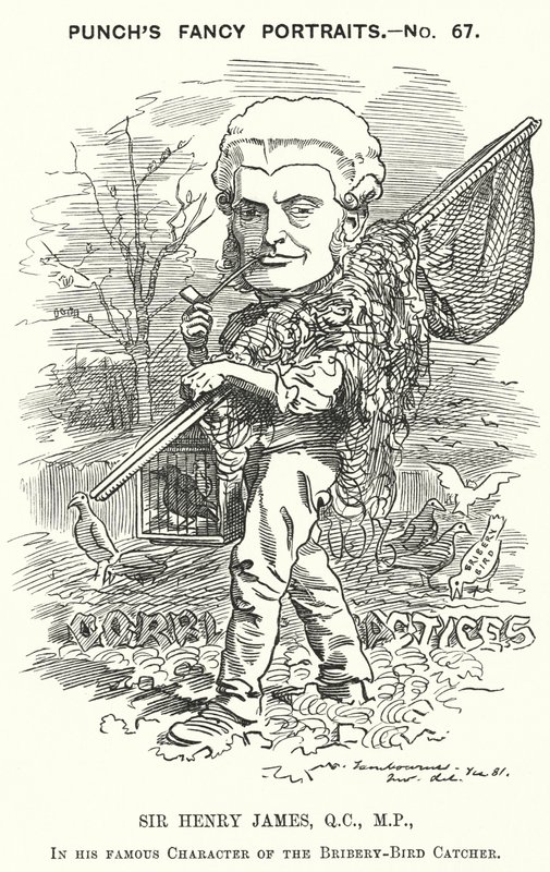 Punch cartoon: Sir Henry James door Edward Linley (after) Sambourne