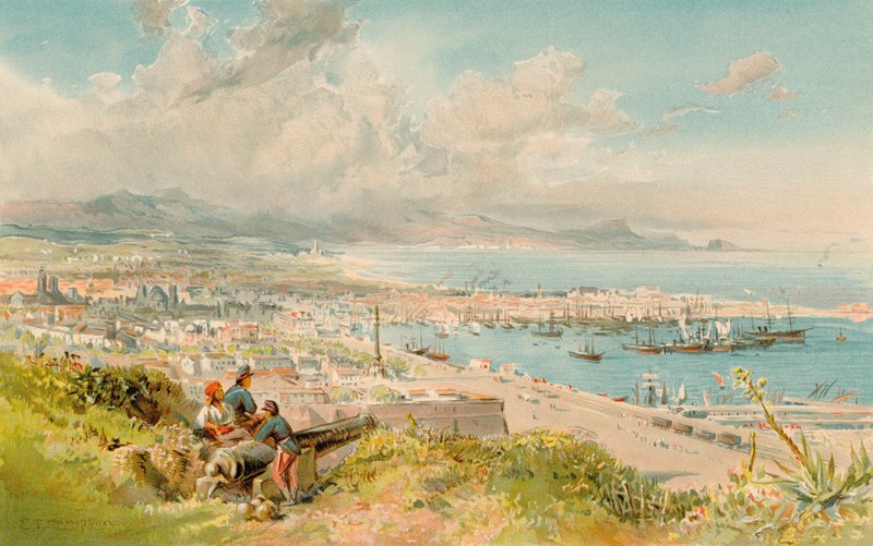 Barcelona, vanaf Montjuich door Edward Theodore Compton