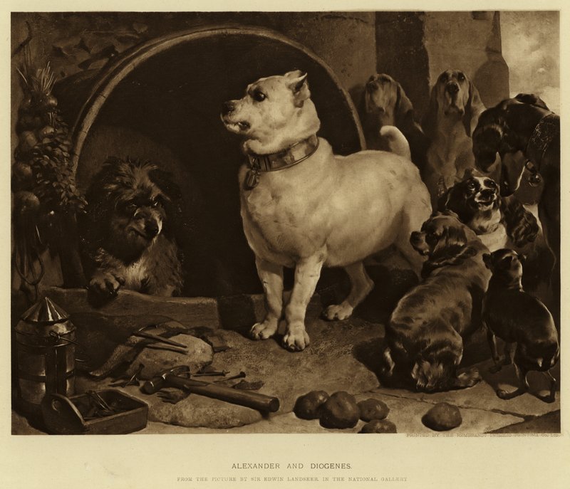 Alexander en Diogenes door Edwin Landseer