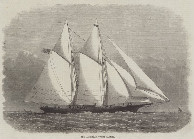 Het Amerikaanse Jacht Sappho door Edwin Weedon
