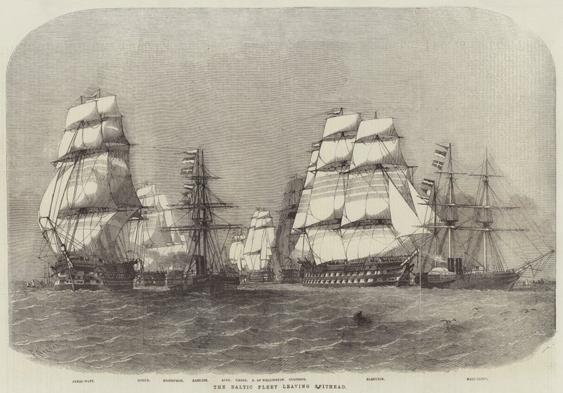 De Baltische vloot verlaat Spithead door Edwin Weedon