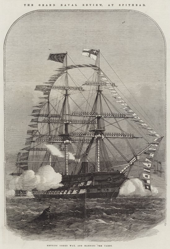 De grote marineparade bij Spithead door Edwin Weedon