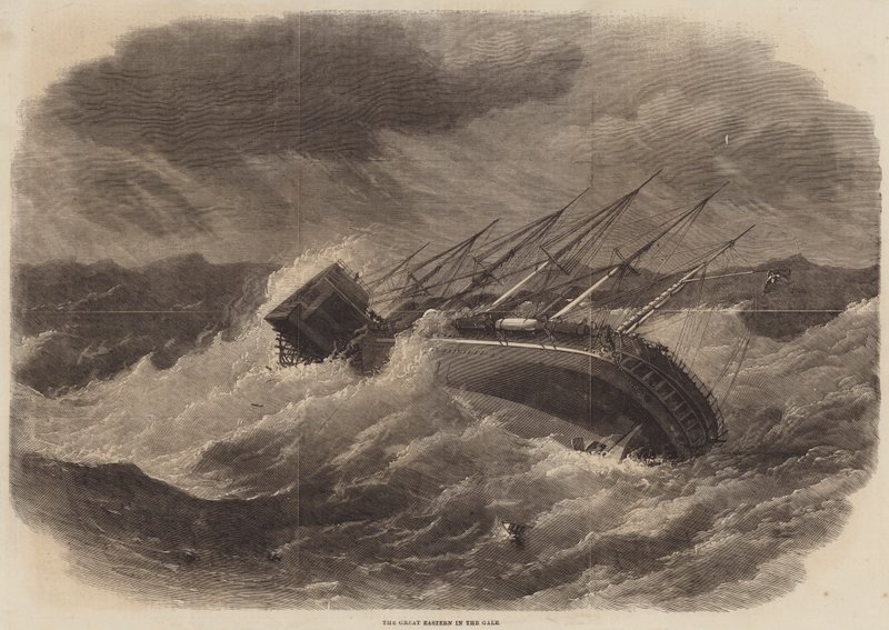 De Great Eastern in de Storm door Edwin Weedon