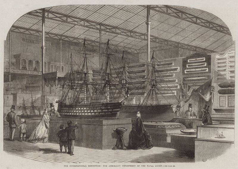 De Internationale Tentoonstelling, de Admiraliteitsafdeling van het Marinehof door Edwin Weedon