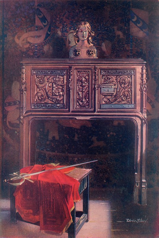 Gesneden Eiken Dressoir--Louis XII door Edwin John Foley