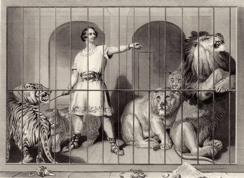 Van Amburgh en de leeuwen door Edwin Landseer