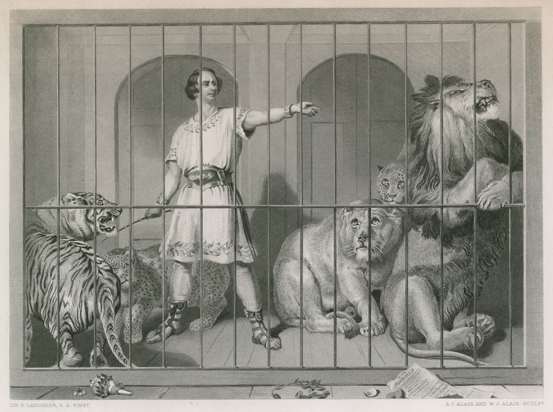 Van Amburgh en de leeuwen door Edwin Landseer