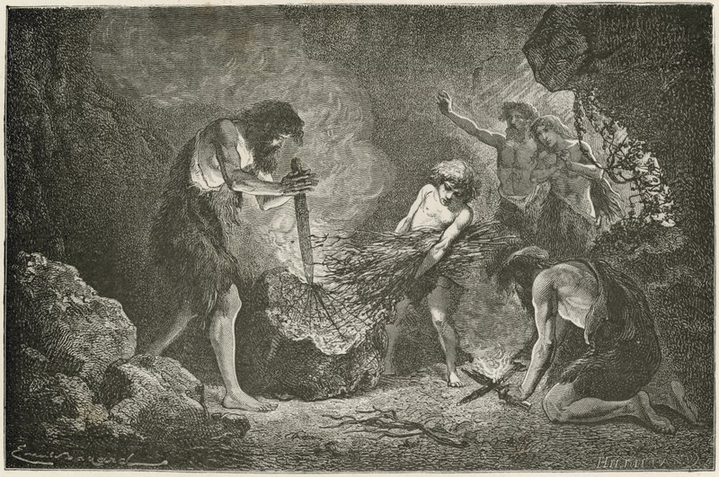 De verovering van het vuur door Emile Antoine Bayard